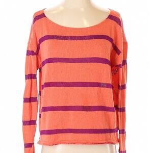 Honey Punch orange purple striped sweater